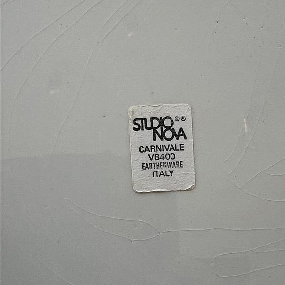 80s Vintage Studio Nova Multicolor Carnival Decorative Platter - Picture 5 of 6